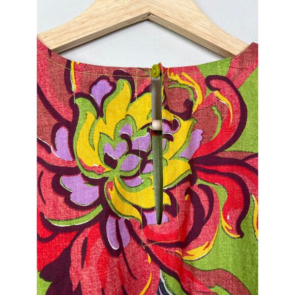 NWT Rhode Ella Blouson Sleeves Belted Green Lanai Mini Dress Green Size: Small - Picture 10 of 12